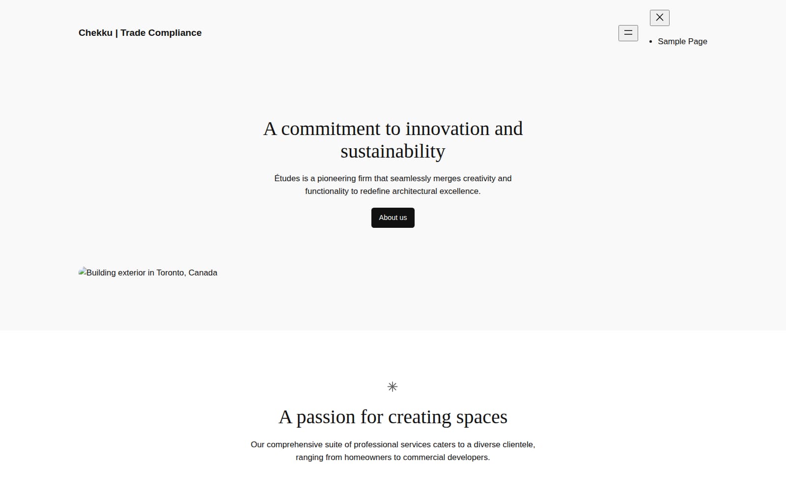 The Chekku homepage in March 2024, before the work