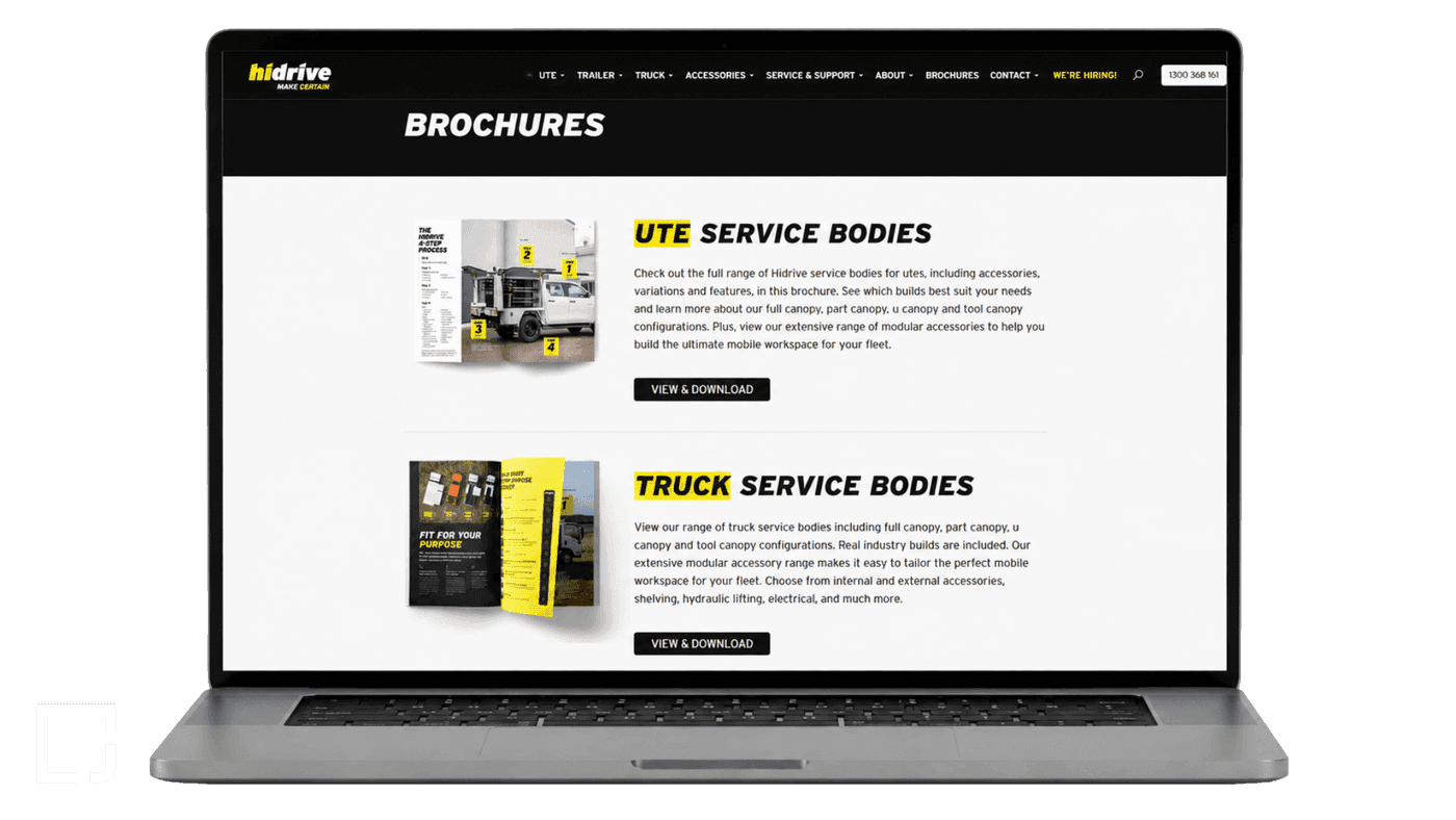 Product brochures: Brand-led sales collateral