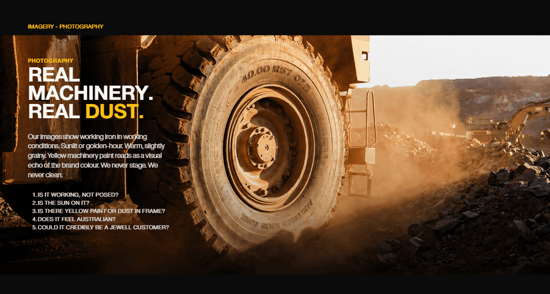 Jewell Tyres: Tyres in the field, Mine haul road photography