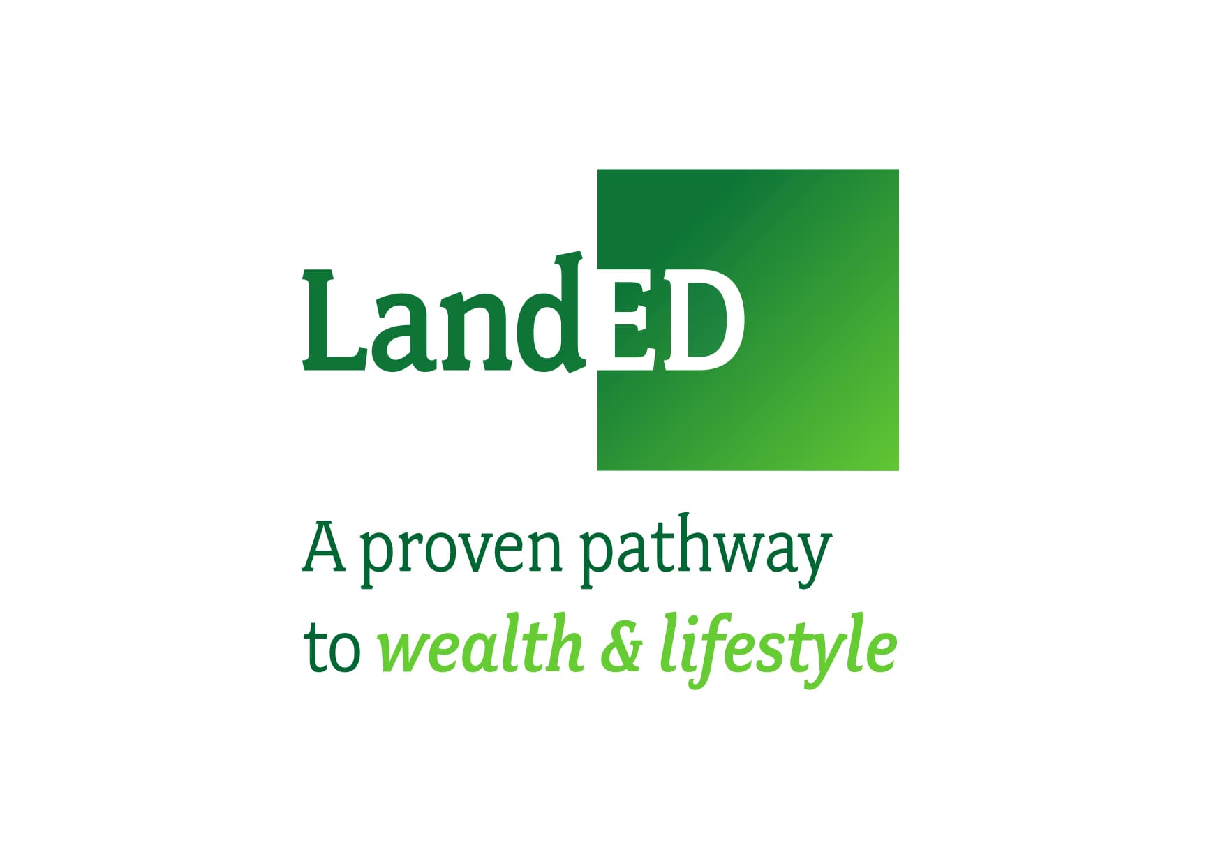 A proven pathway to wealth and lifestyle: The name, the mark and the identity system that gave a new category a confident, ownable face.