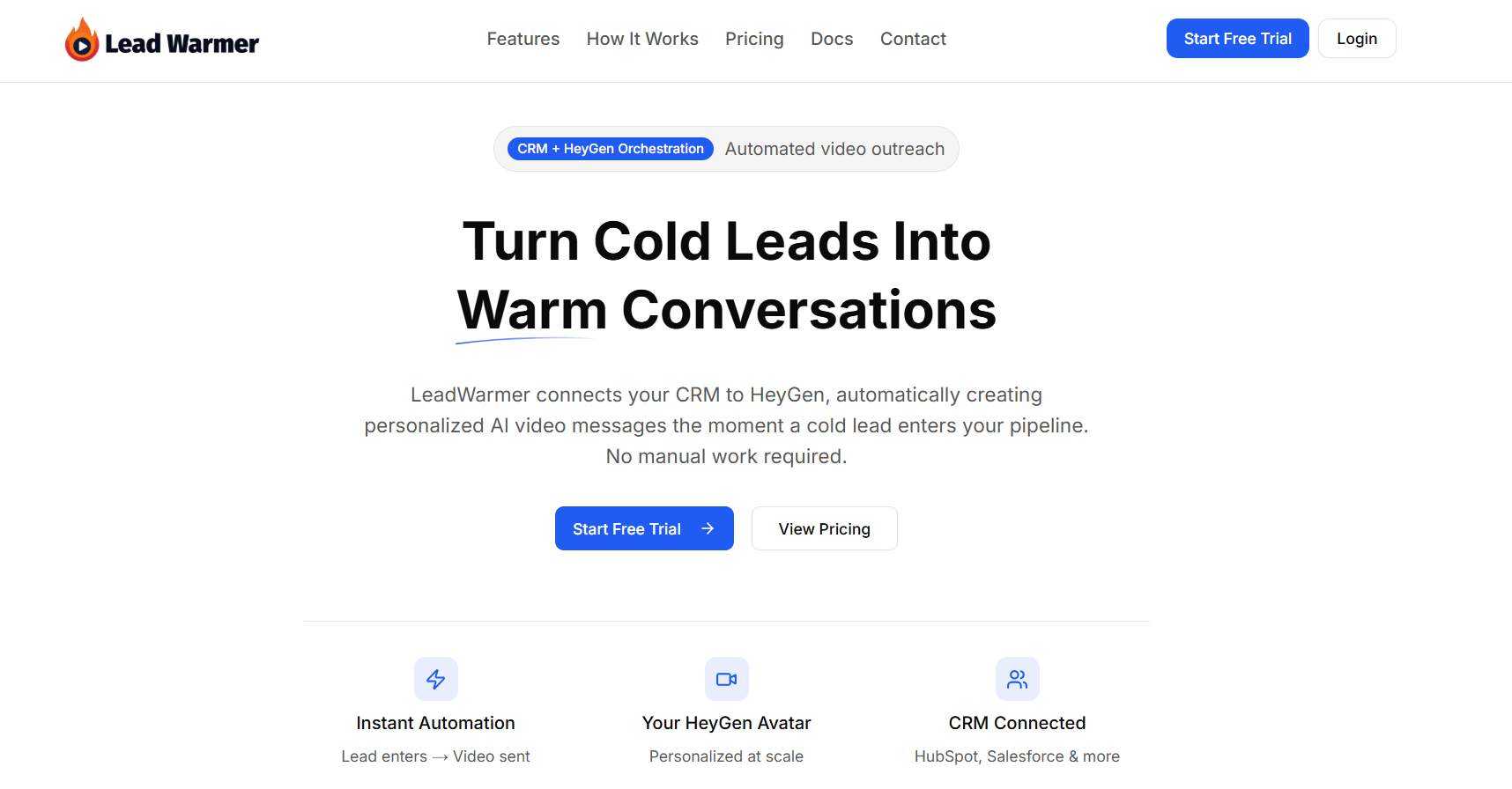 LeadWarmer: LeadWarmer product, AI lead qualification