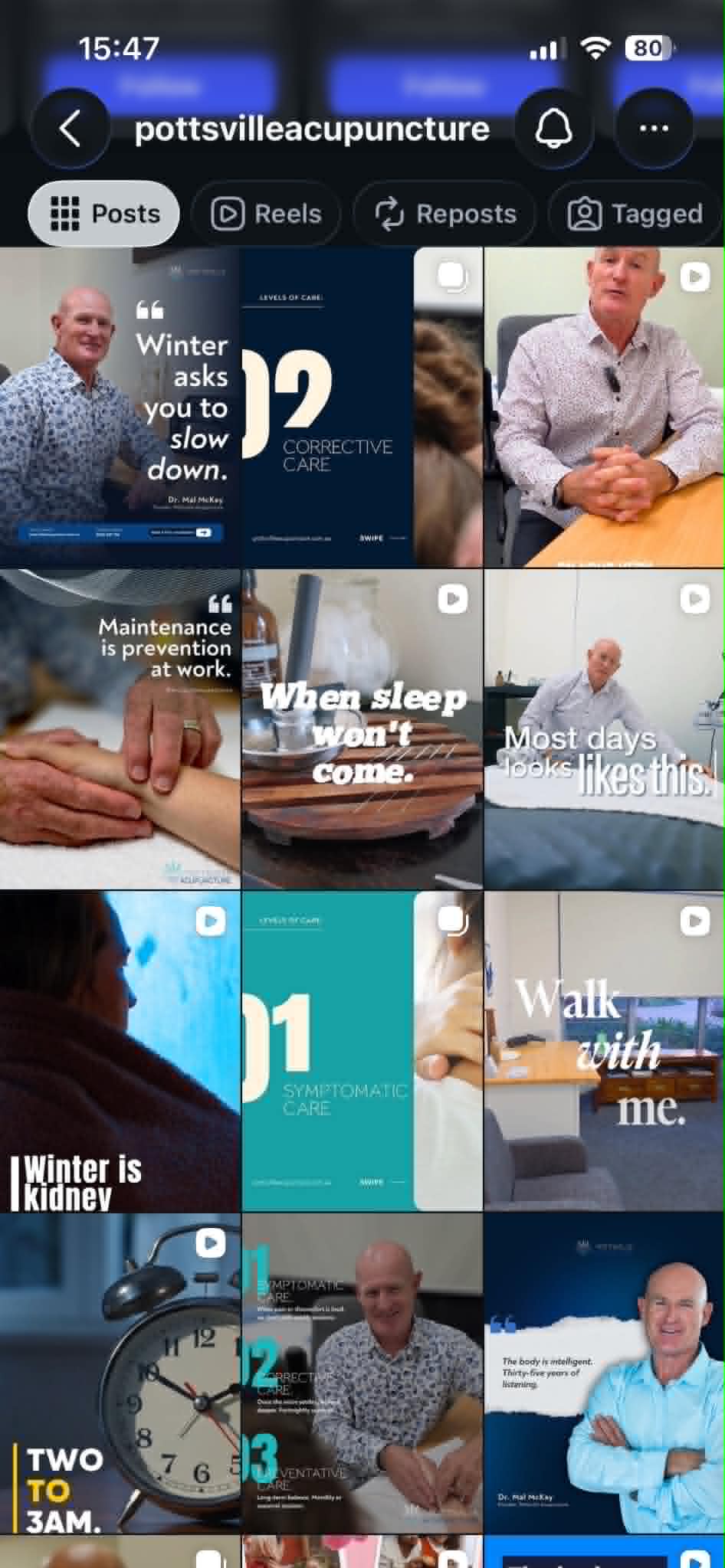 The feed, run by Jewell: Their Instagram and Facebook, planned, produced and posted, week in and week out.