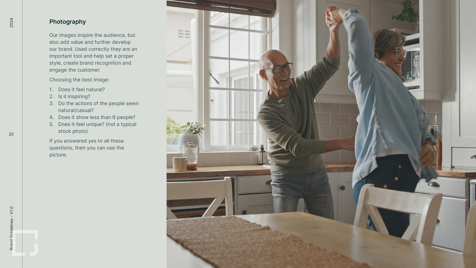 The photography page of the Walter Wealth brand guidelines
